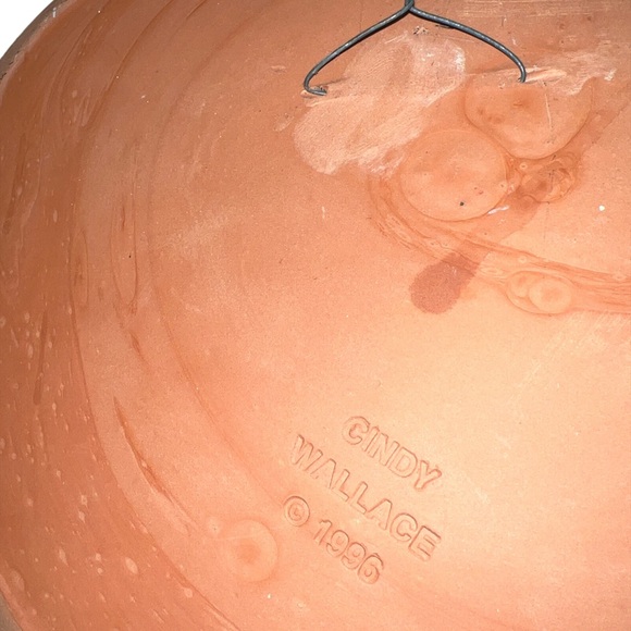 Cindy Wallace 1996  Napa Artist Merlot Wine Clay Pottery Plaque - Picture 4 of 5